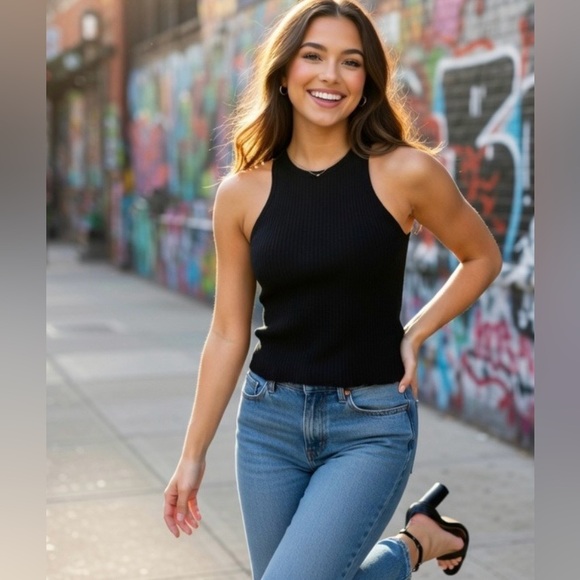 Urban Outfitters Tops - Urban Outfitters BDG Black Ribbed Muscle Tee ‘n